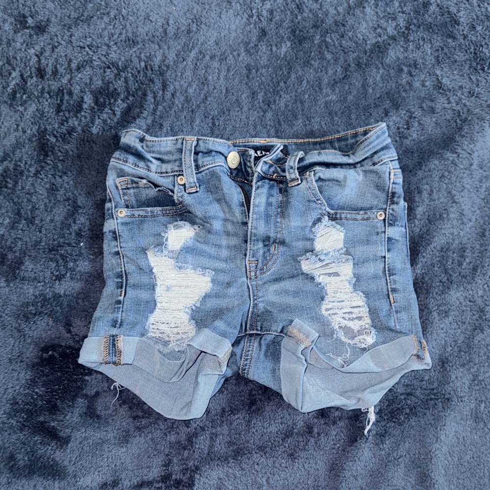 Aeropostale Blue Distressed Jean Shorts